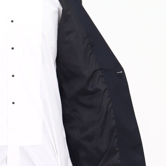 Vintage 1970s 42L Black Solid 1-Button Sport Coat Blazer Jacket T304 - Picture 10 of 11